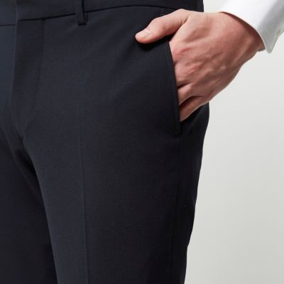 Navy super skinny suit trousers